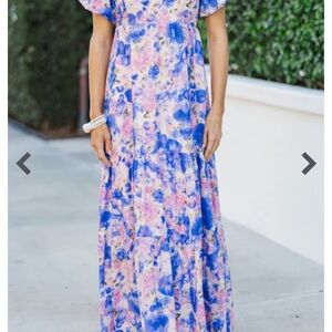 Lead The Way Purple Abstract Maxi Dress – XL